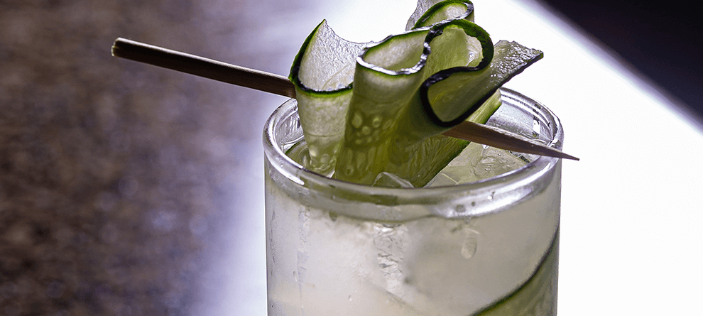 Cucumber-Lime Iced Green Tea Mocktail